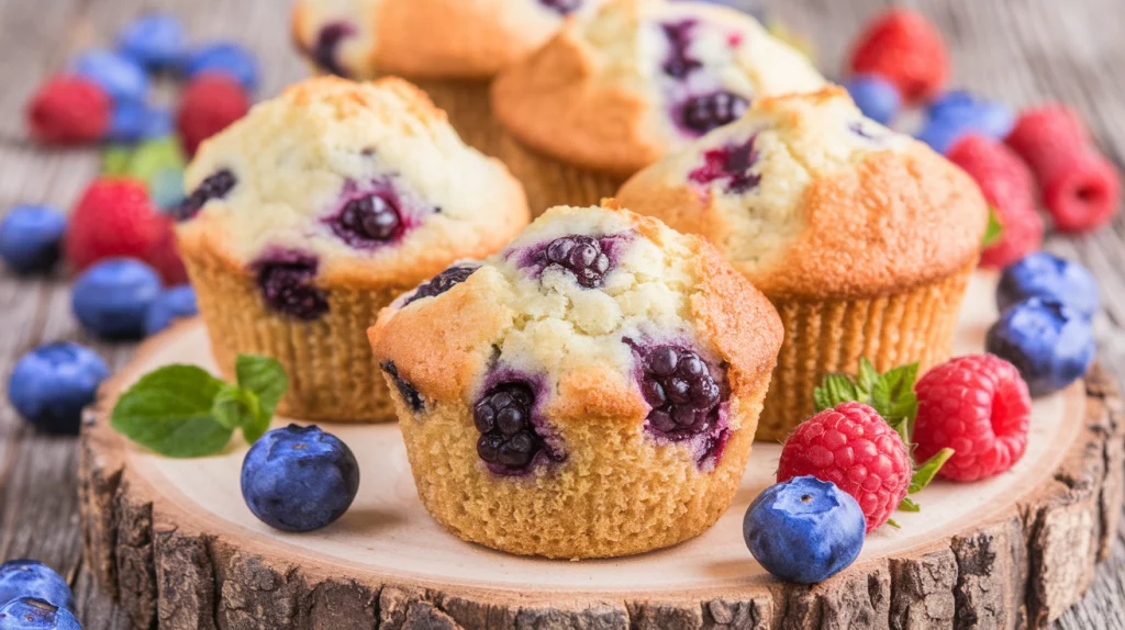 Muffins Keto de Frutos Rojos