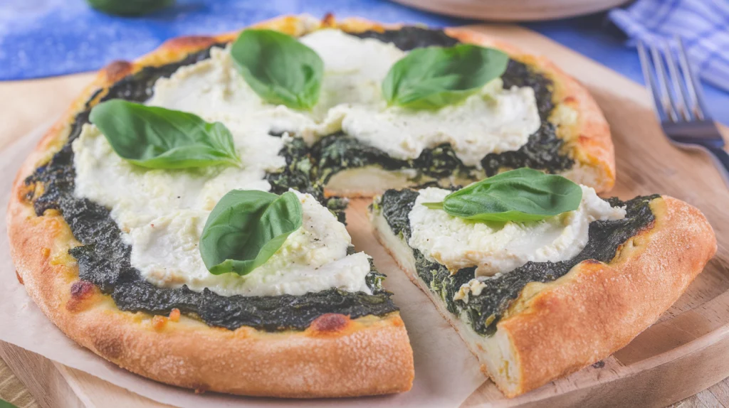 Pizza Keto con Espinaca