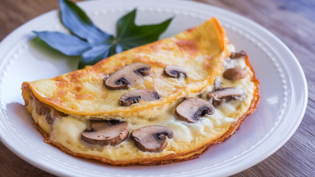 Tortilla Keto con Champiñones